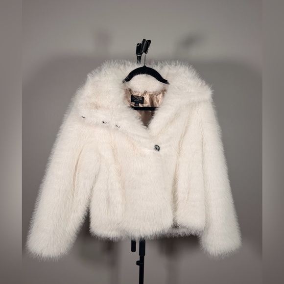 NWOT JCrew Collection faux-fur jacket - Picture 4 of 7